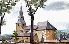 L'église romane de Cherain par Milou Renard L'église romane de Cherain par Milou Renard