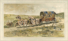 Voiture de dames au XIIIe si&egrave;cle