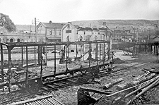 10 mai 1940, gare de Bomal - Wagons incendis par Jean Erkens, chef de gare